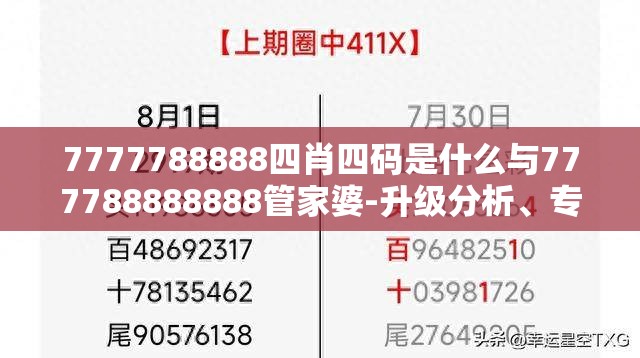 7777788888四肖四码是什么与777788888888管家婆-升级分析、专家解读解释与落实,谨防华而不实包装